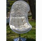 White rattan chair by Craftenwood