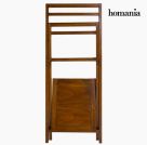 Free-Standing Towel Rack Wood - Nogal Collection by Homania